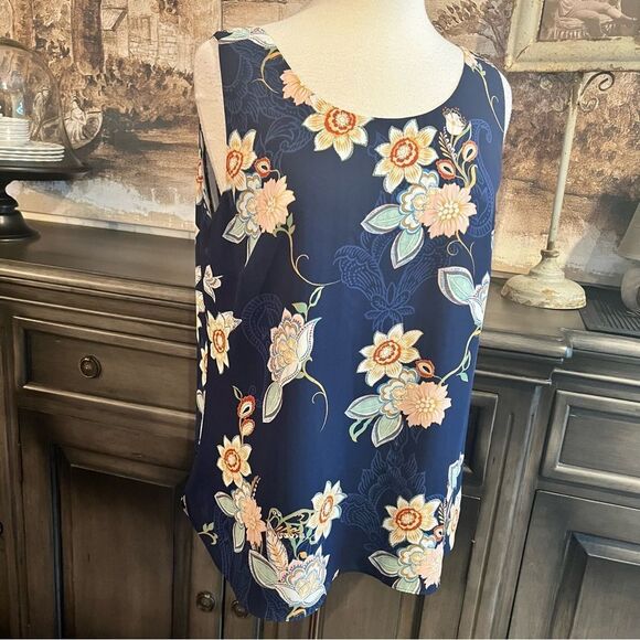 Reversible Floral and Striped Women's Tops size Lg - Picture 6 of 8